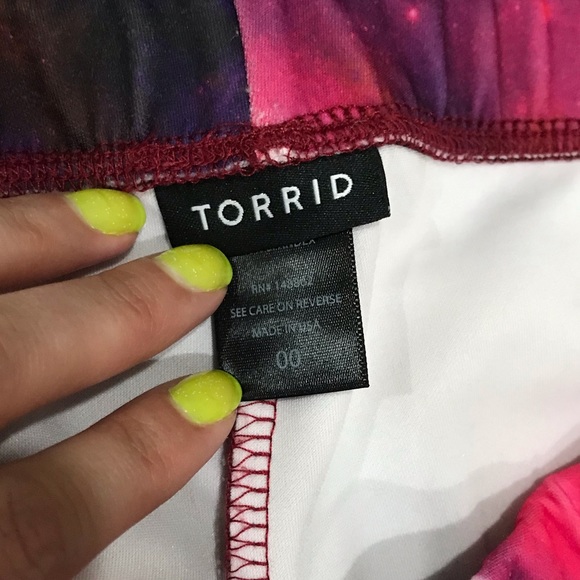 Torrid pink orange galaxy print leggings celestial clouds 00 10 clouds - Picture 3 of 8